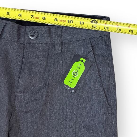 Volcom Pants Youth 26 Gray Chino Frickin Modern Straight Regular Stretch Preppy - Picture 9 of 11
